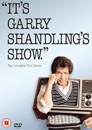 Image of Garry Shandling with his head stuck through a TV