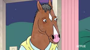 The head of the horse cartoon character Bojack Horsemen.