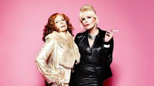 Edina and Patsy posing fromt the TV show Absolutely Fabulous