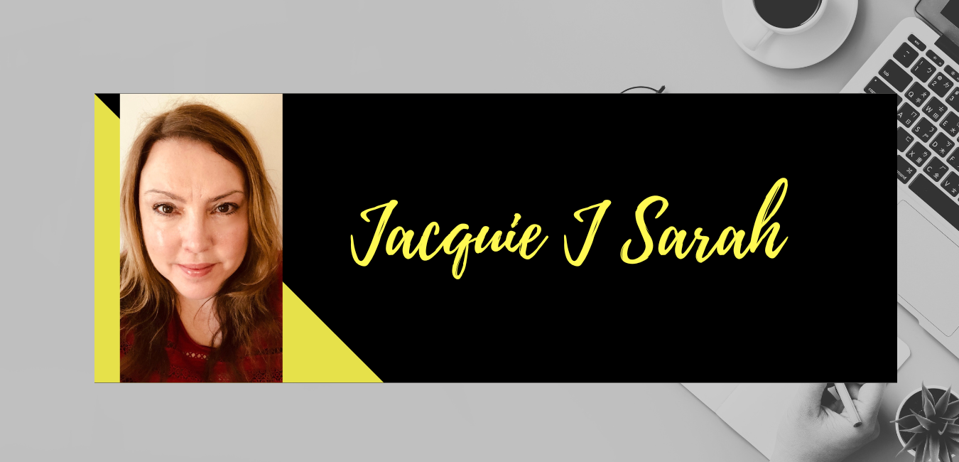 Headshot of Jacquie J Sarah and text of her name