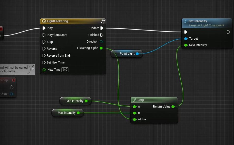 For the light in the confession booth I created a blueprint for the candles and within it an animated flame using the Niagara particle system and the curve editor for randomized flickering