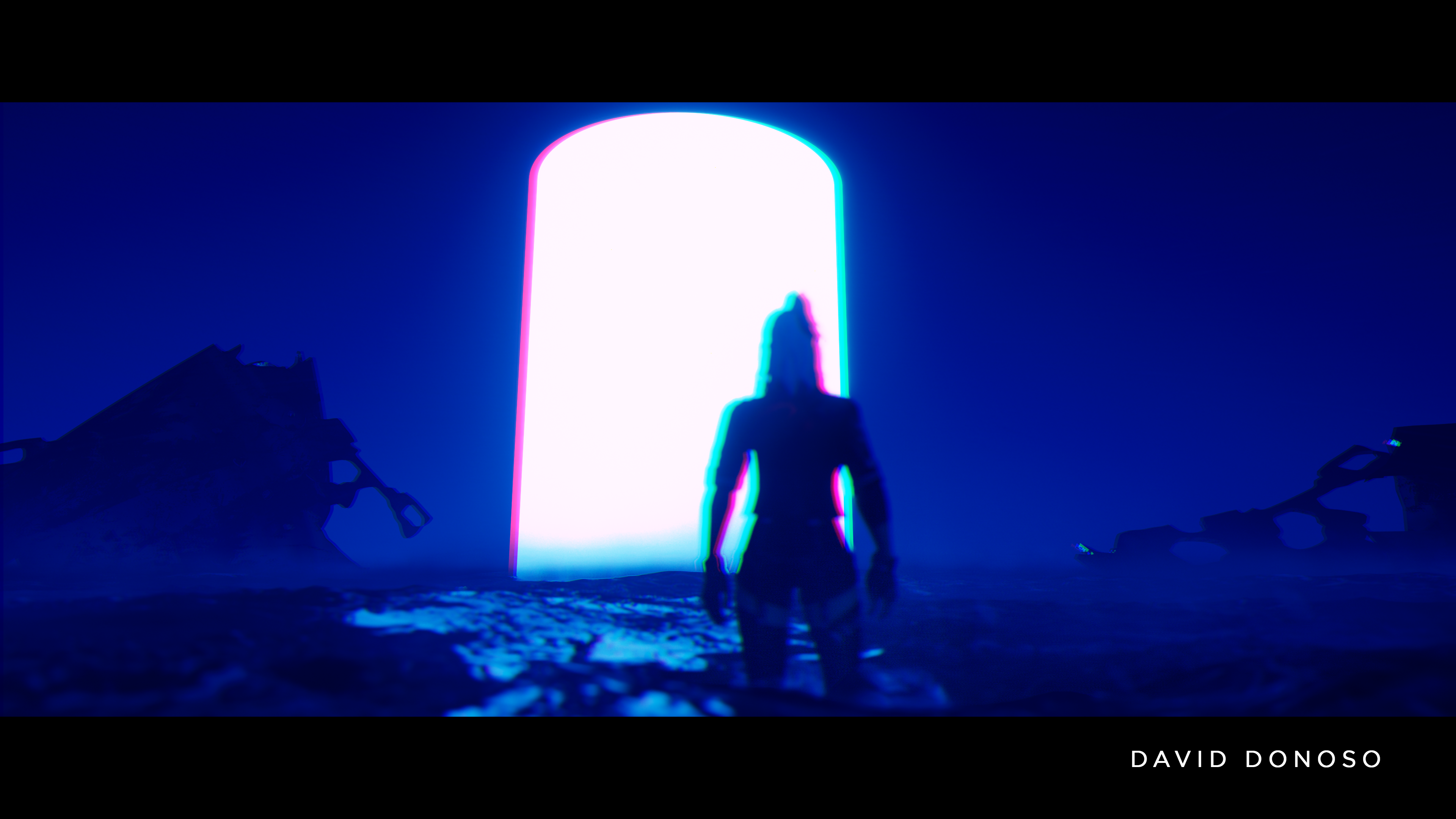 Chromatic Aberration was added in post-production