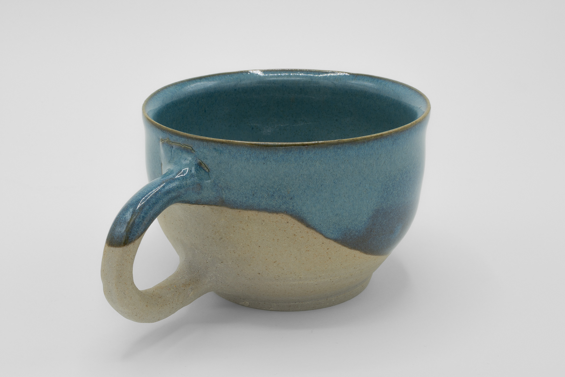 Blue Mug, Stoneware, 2025, 6 ½ x 3 ¼in