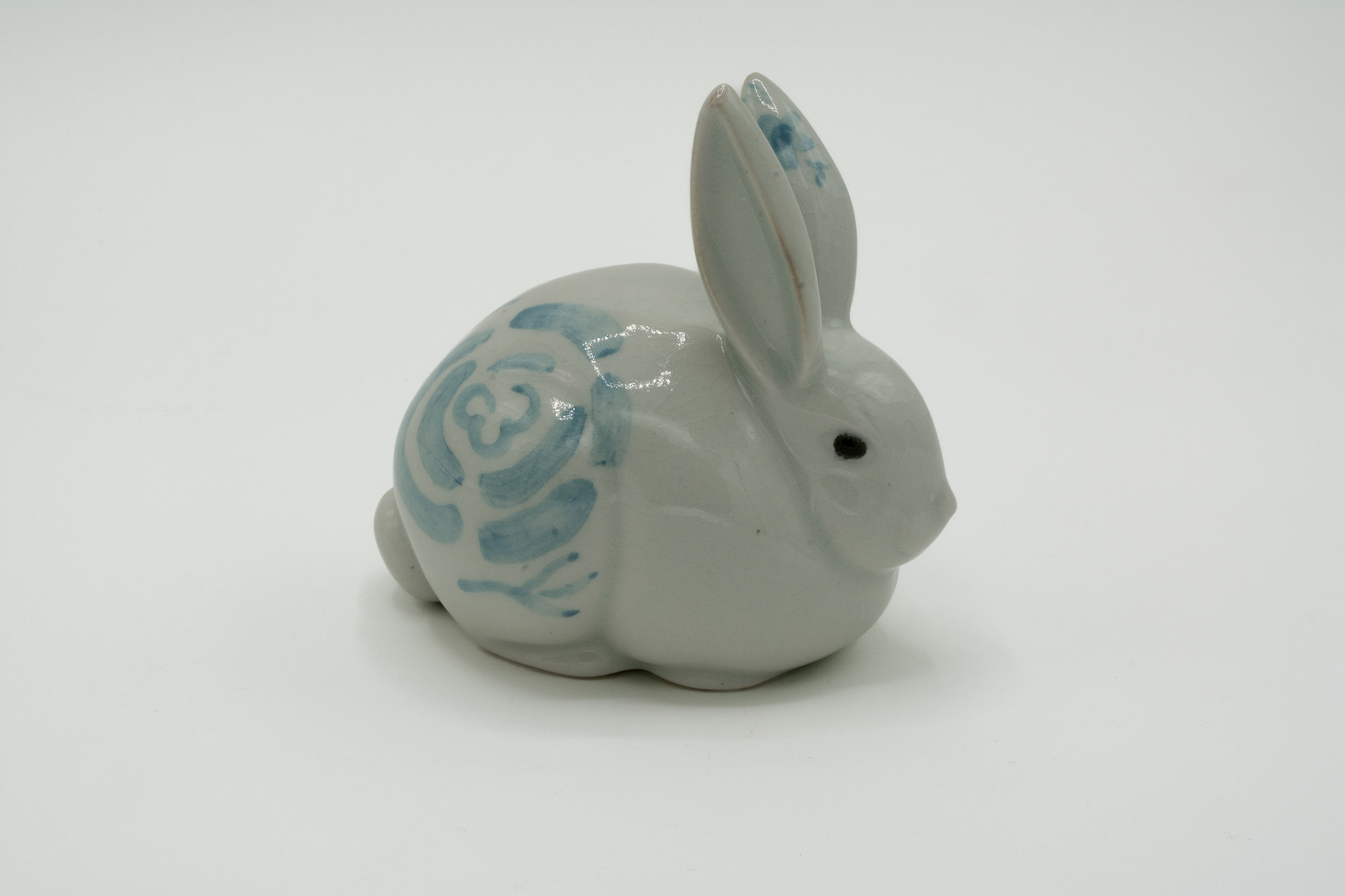 Flower Bunny, Porcelain, 2024, 5in x 4 ½in  5 x 4 ½in 