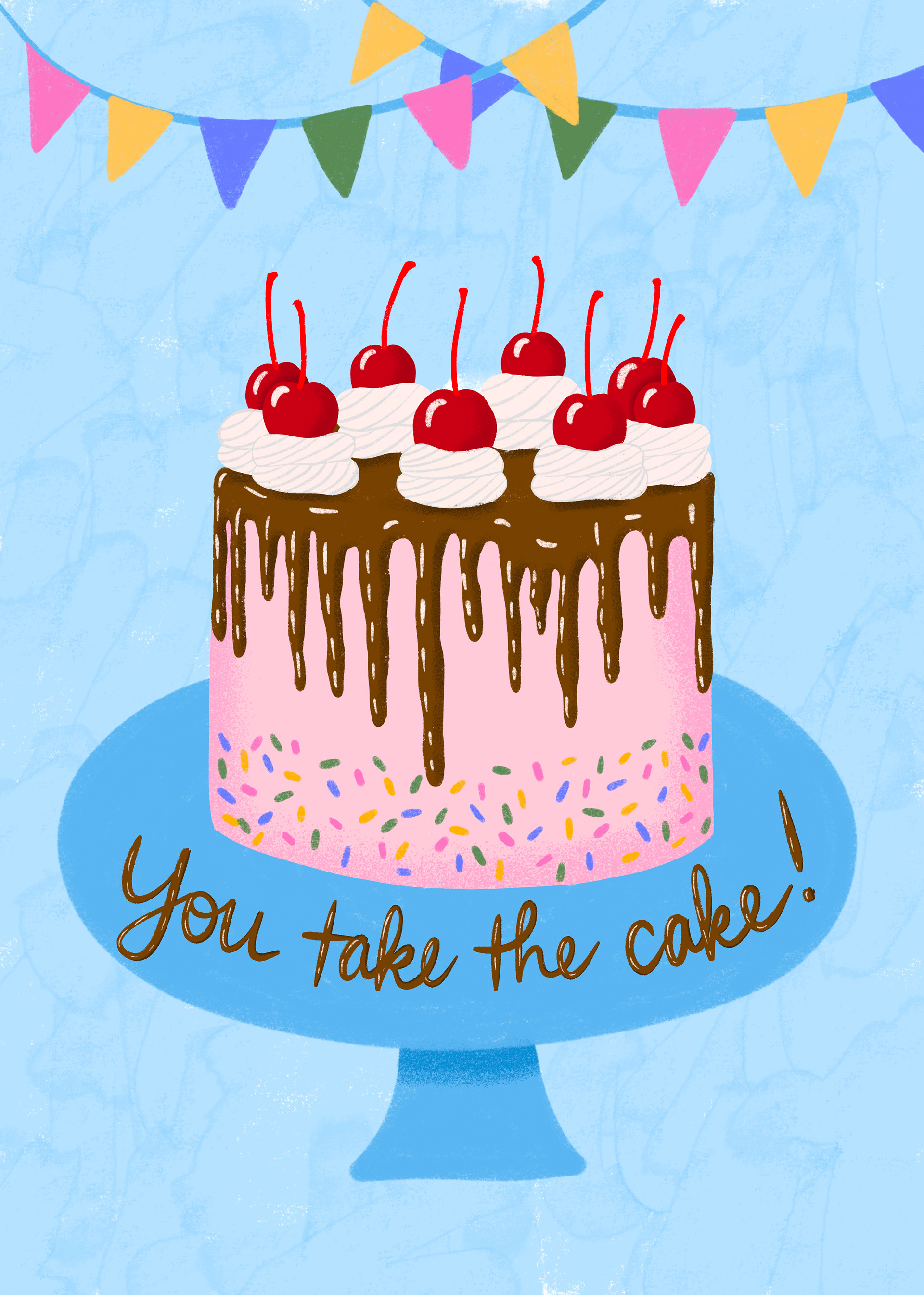 YOU TAKE THE CAKE ILLUSTRATION