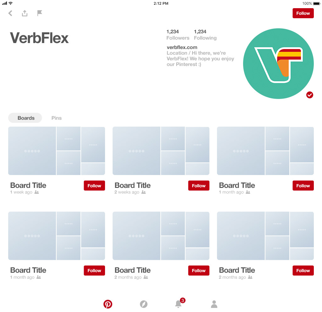 Pinterest (tablet)