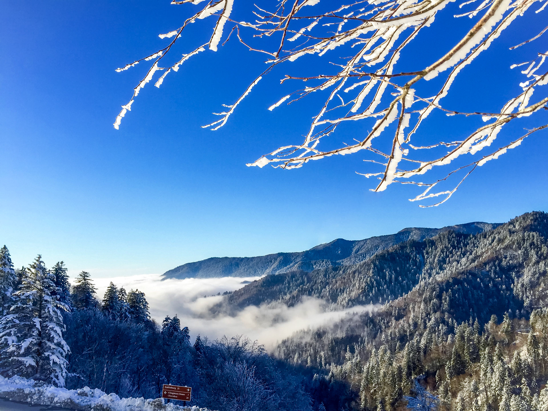 Just a simple stop along the Blueridge Parkway passing through my first National Park. A light snow during the day made for an incredibly unique view of the valley below.