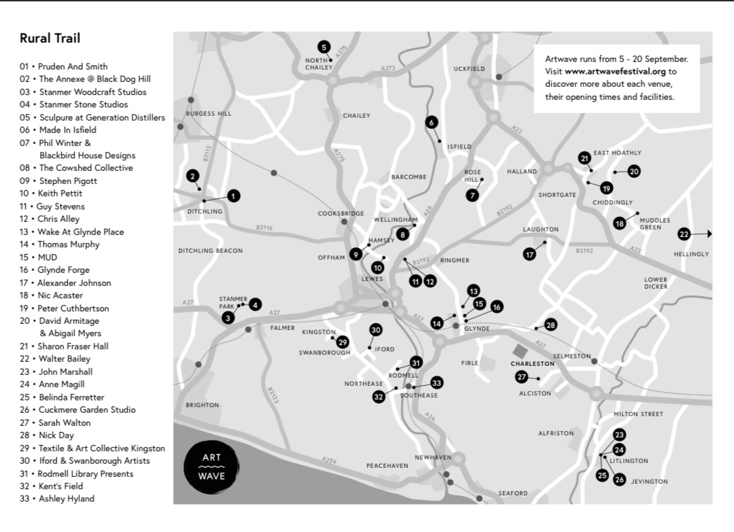 Artwave Rural Trail Map