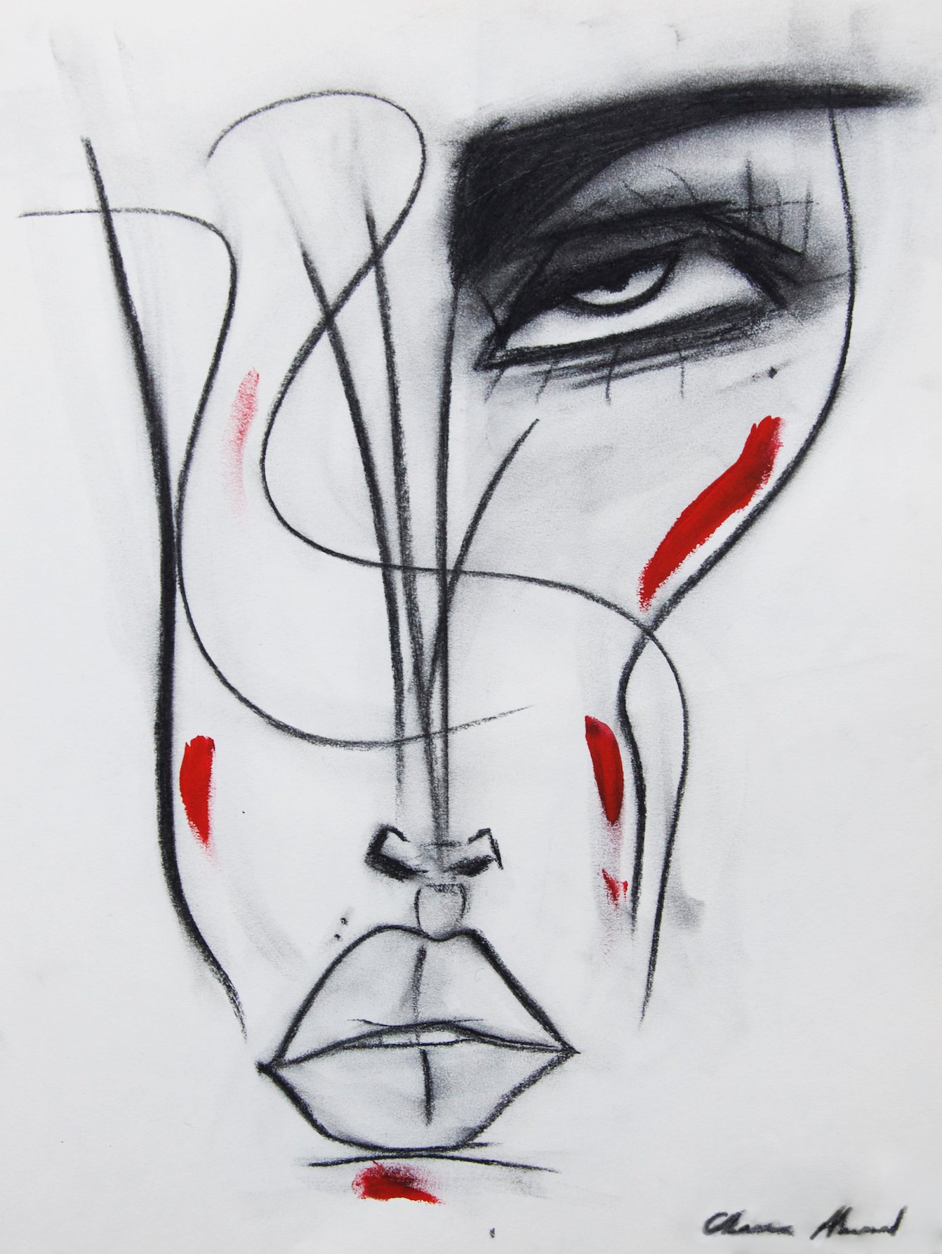 "Suffering in my own silence" 27x35cm, Italy 2018