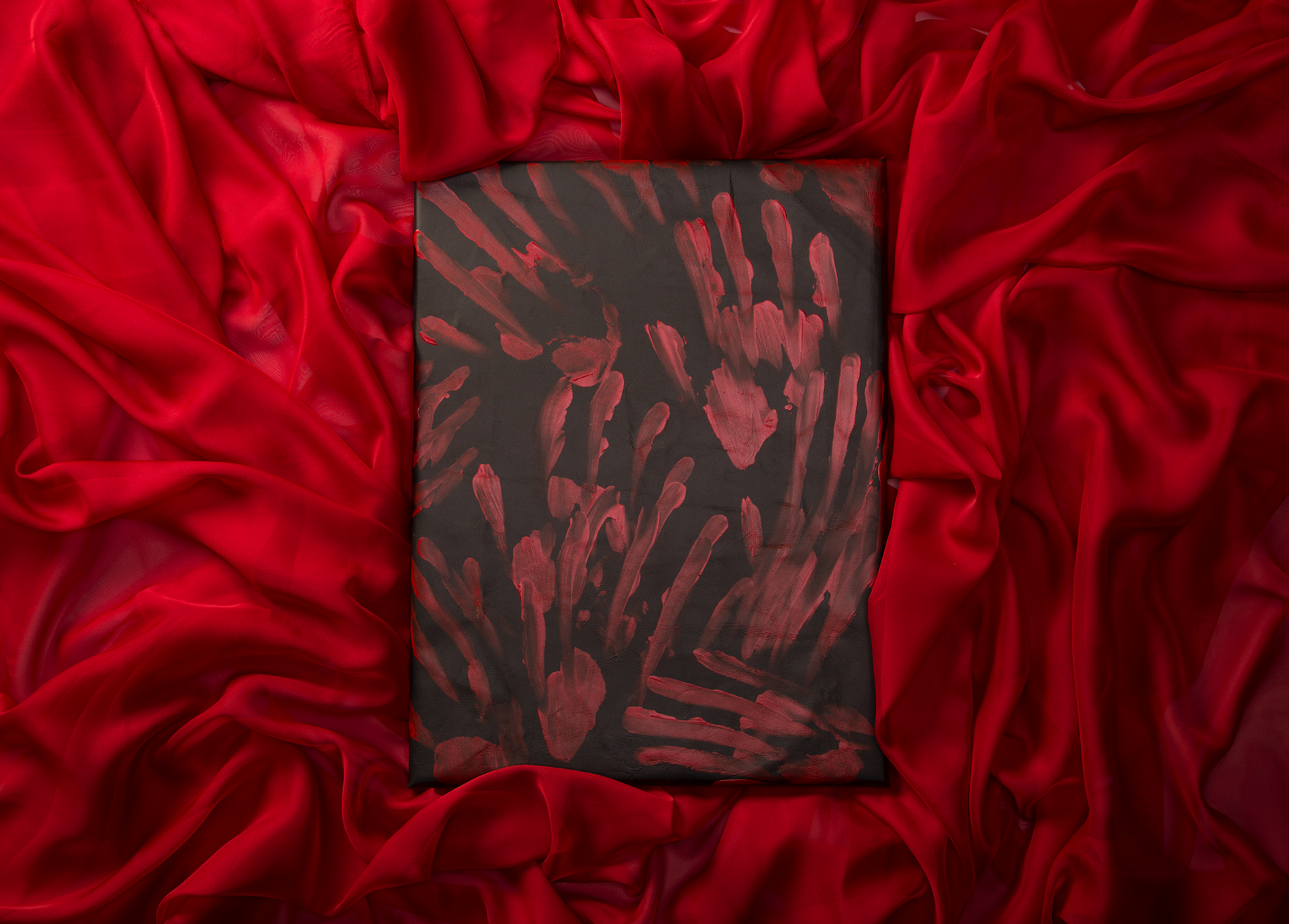 “Set me free” Canvas, leather, acrylic, silk. Handmade