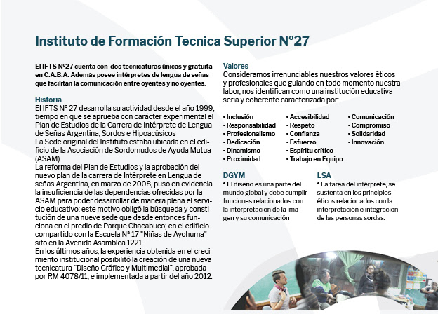 Folleto para IFTS