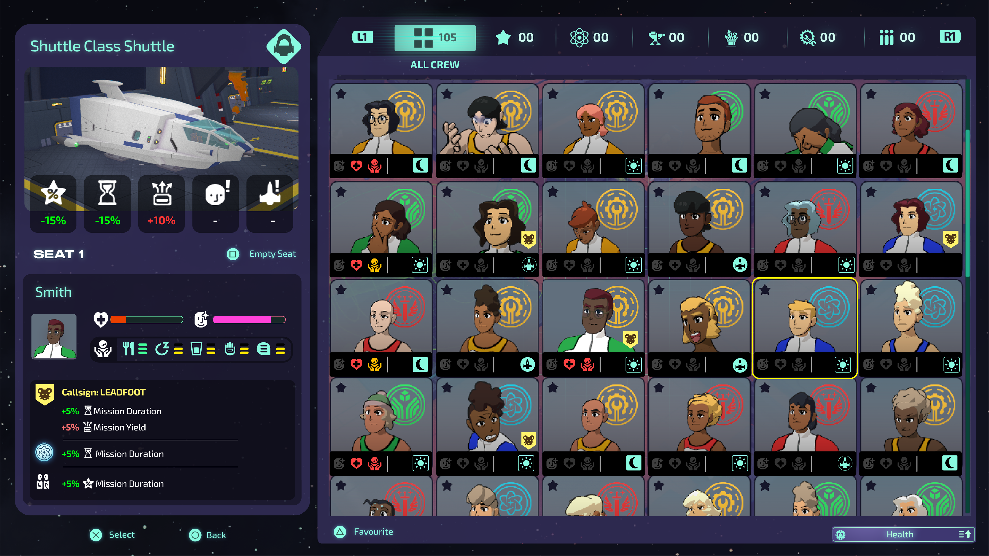 Mission Crew Assignment - V2 Mock (Gamepad)