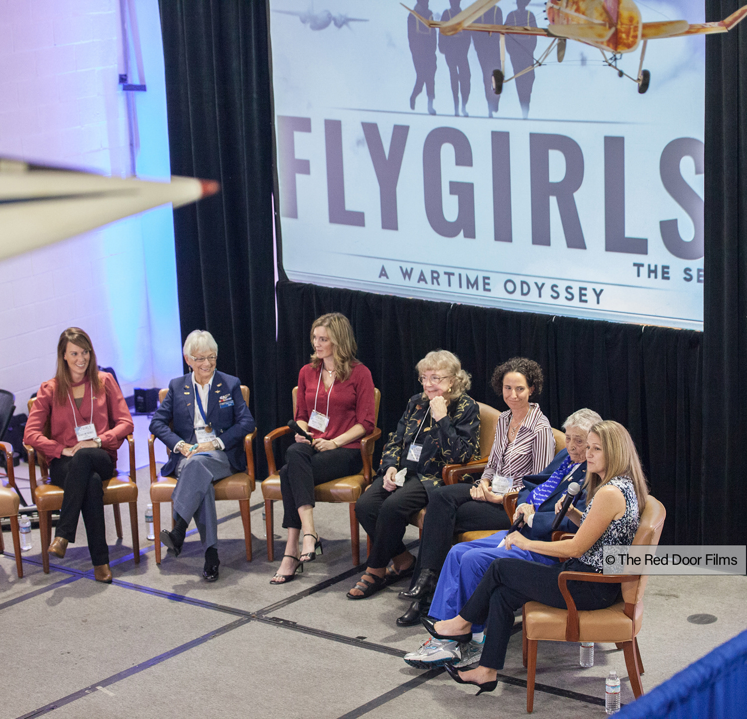 Flygirls Promotional Fundraiser, from left to right: Jacquelyne Nichols,  Shirley Kruze, Maura George, Alyce Rohrer, Tamara Barlette, Beverly Beesemyer, Lisa Dolan