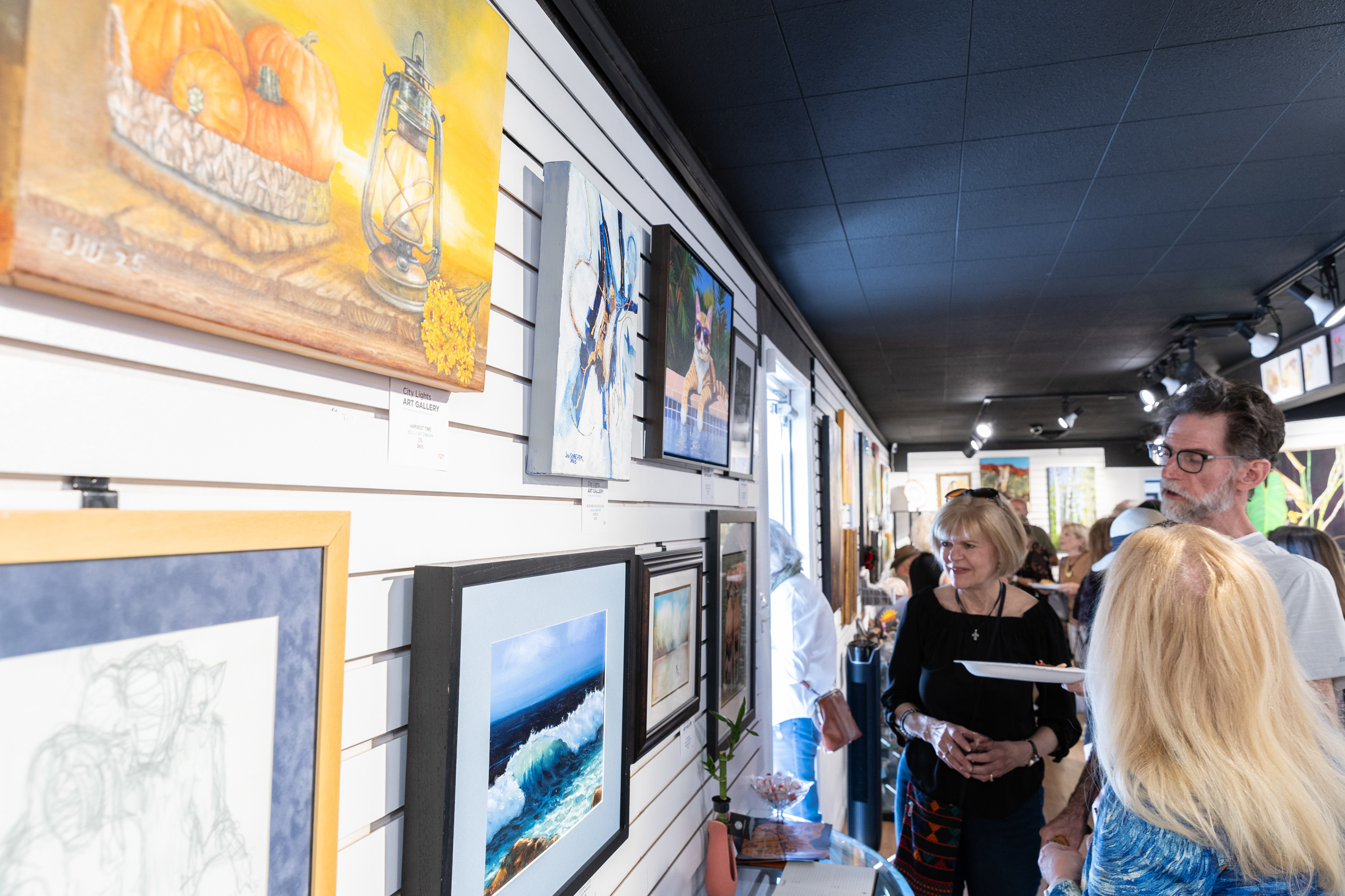 Guests at art gallery
