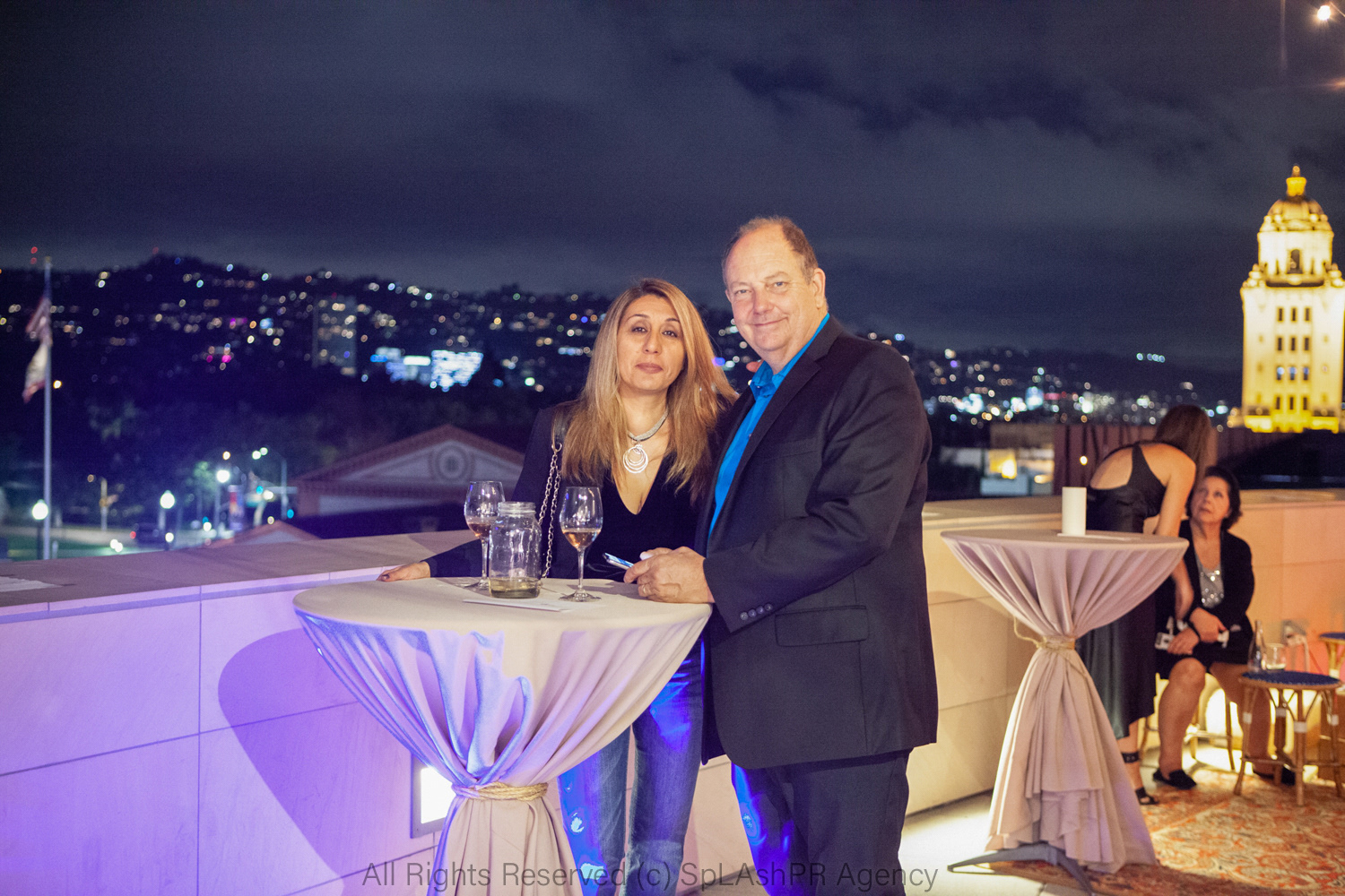 Maryam Morrisson, founder of The Eden Magazine,  and husband Matthew Morrisson attending event