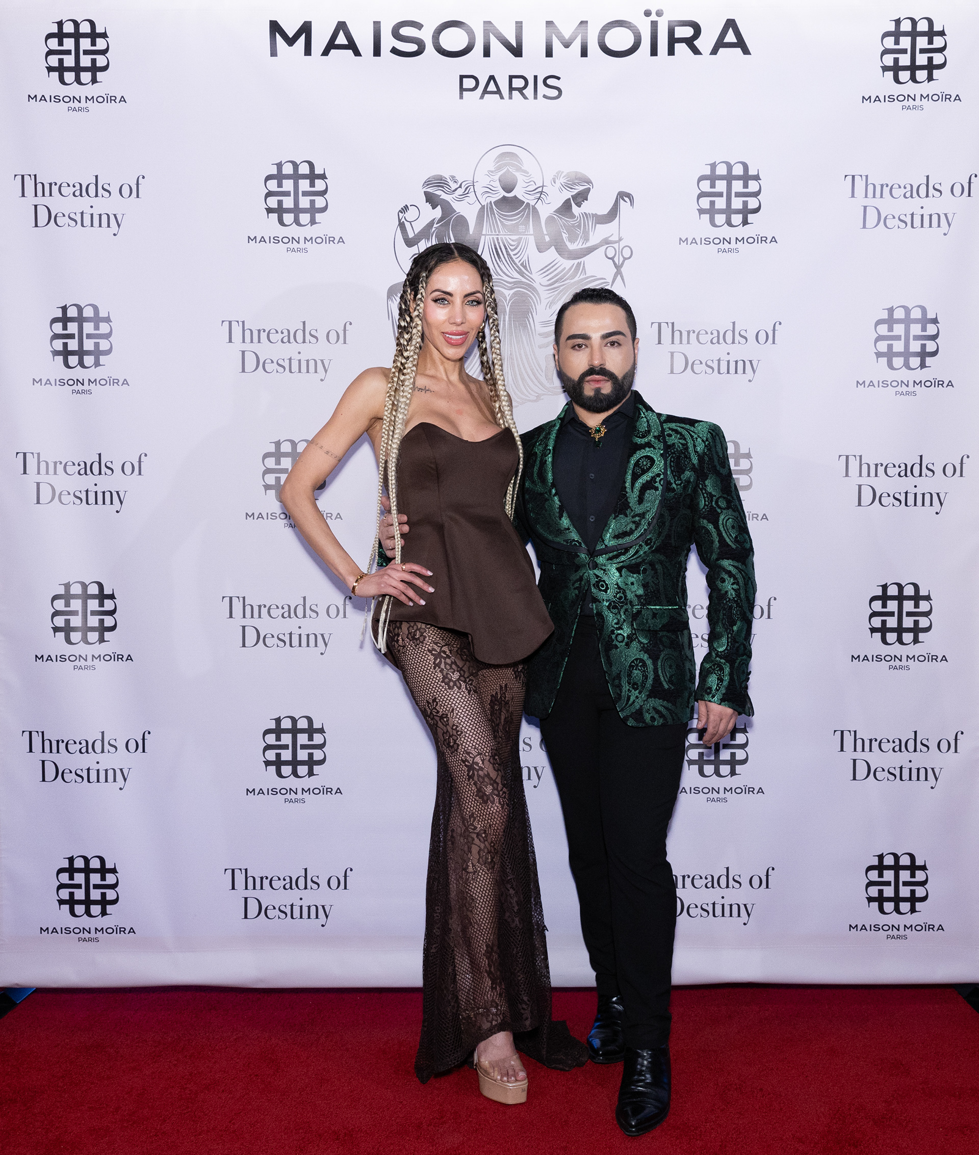 DJ Esther Anaya and Maison Moira Designer Hicham Benslimane at Maison Moira Grand Opening