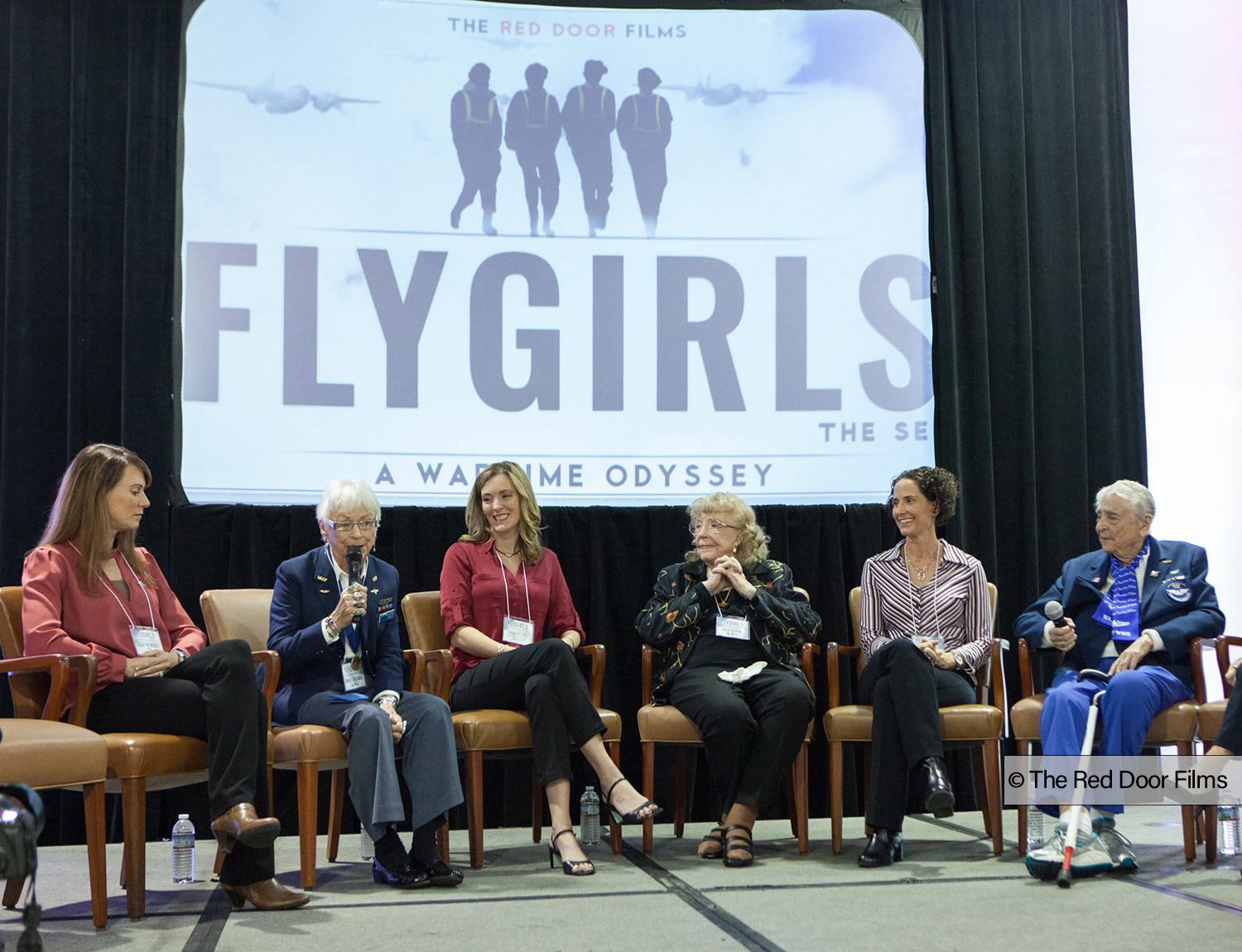 Flygirls Promotional Funraiser, from left to right: Jacquelyne Nichols,  Shirley Kruze, Maura George, Alyce Rohrer, Tamara Barlette, Beverly Beesemyer