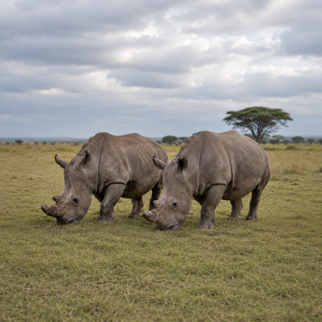 The last two Northern White Rhinos on the planet. 