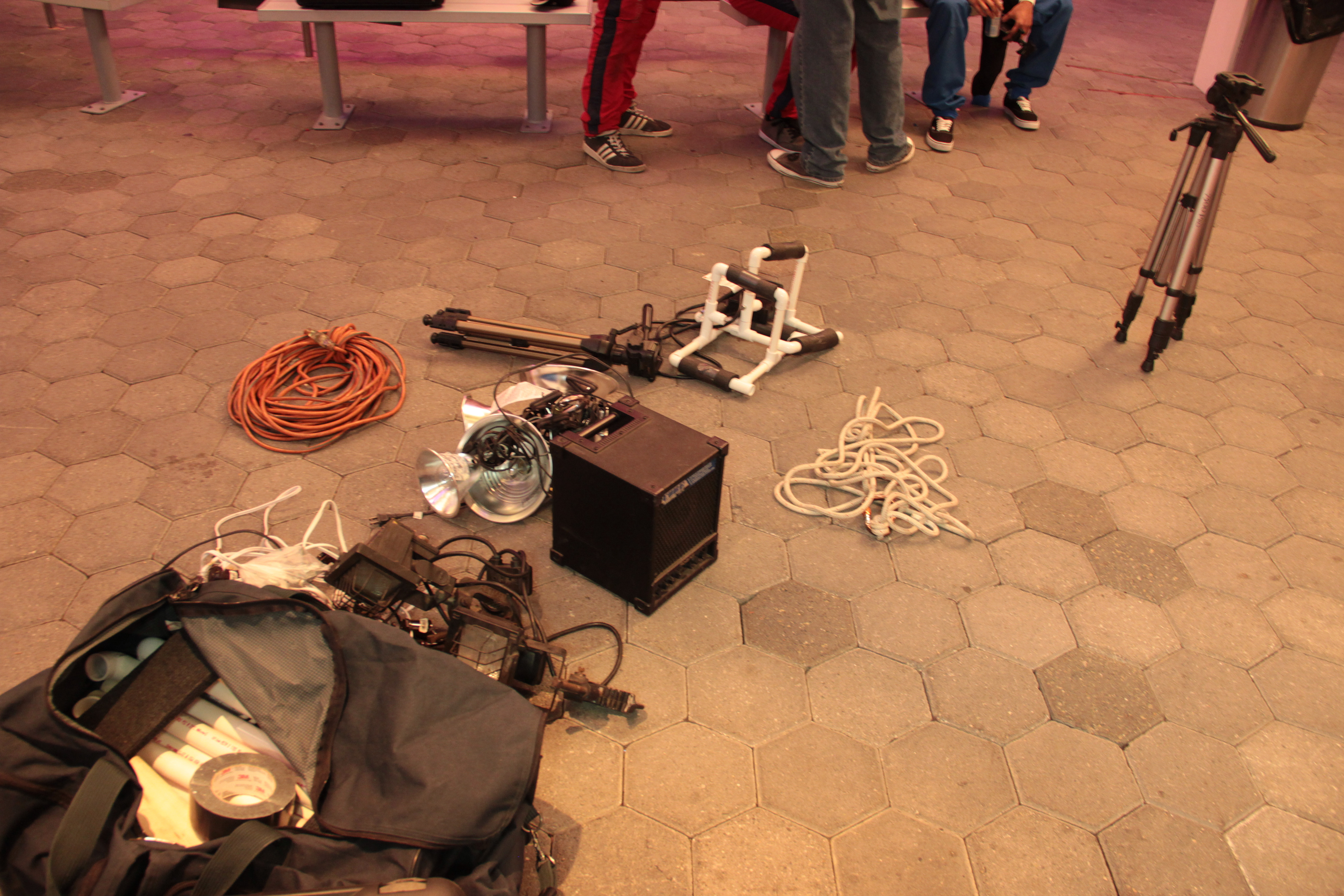 most of the equipment used for the shoot. 