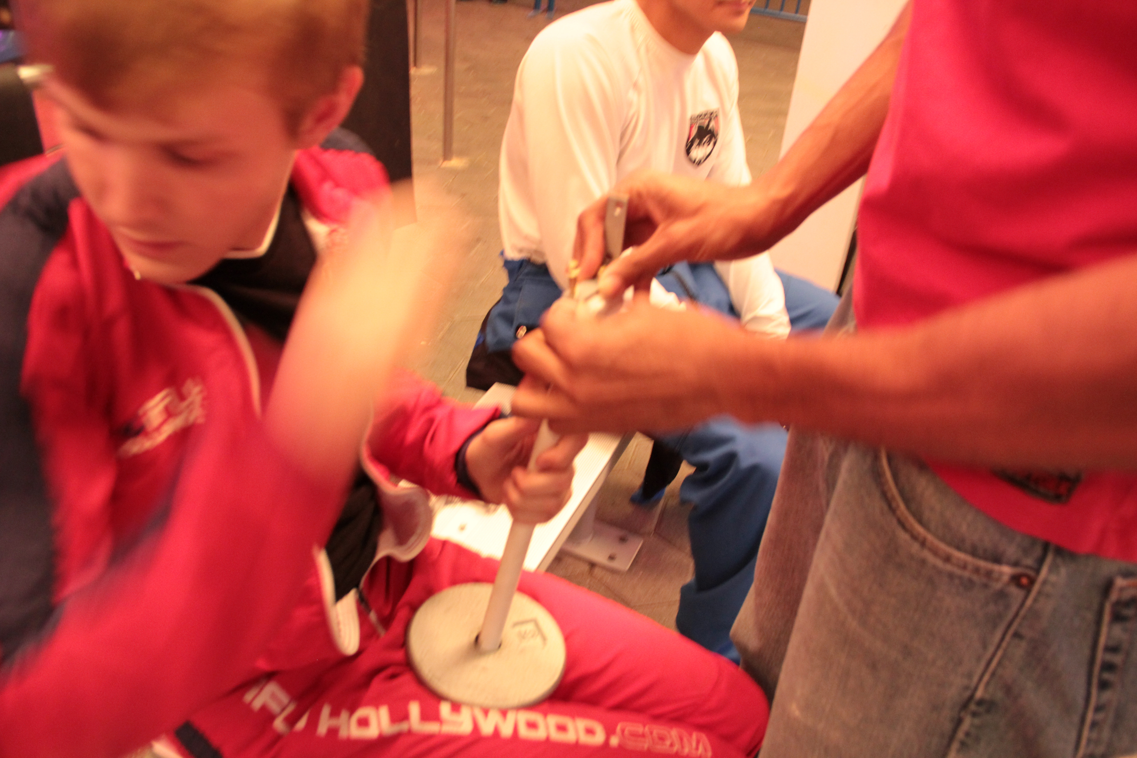 Closer look at the action from the guys