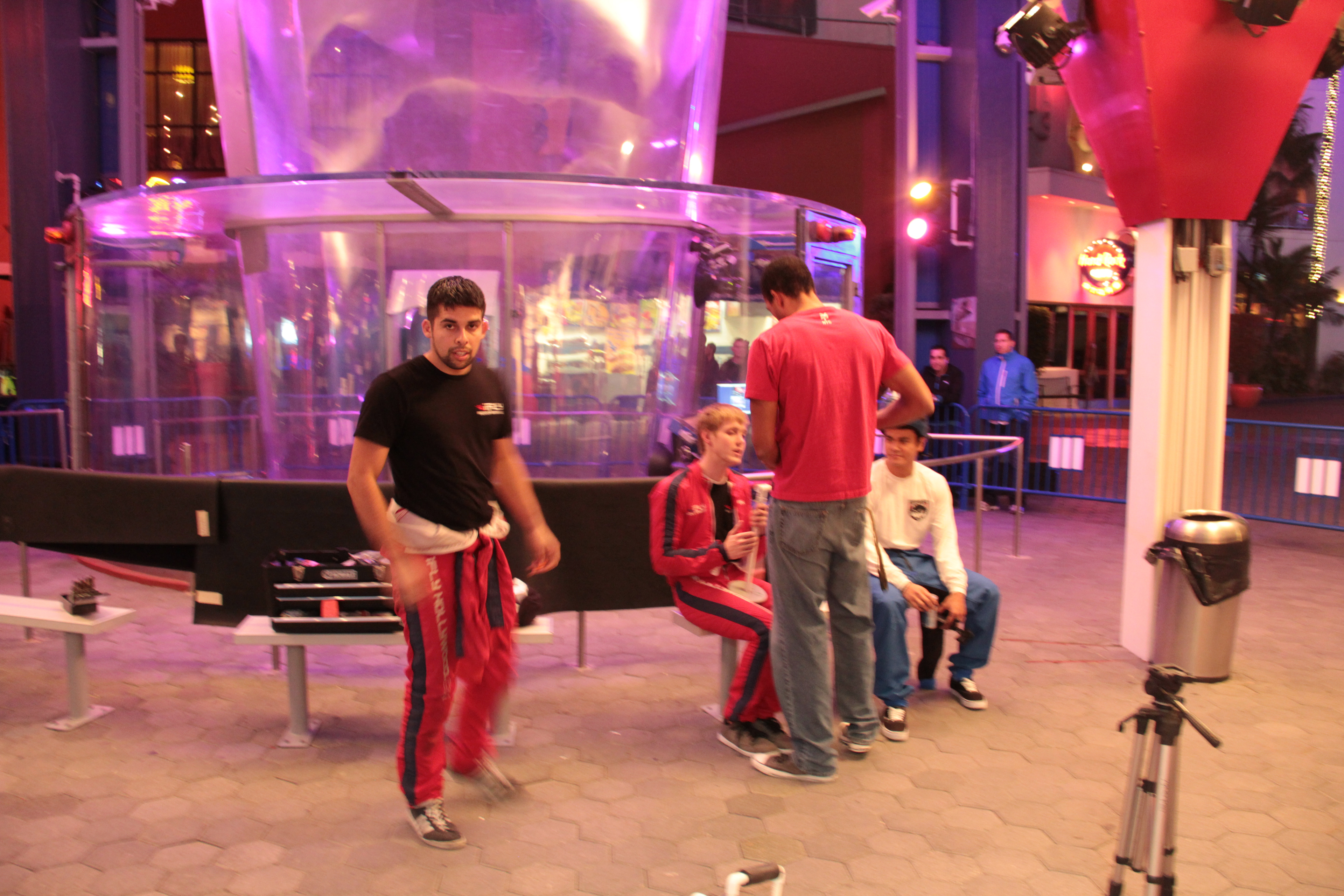 me on the left and felllow instructor/friends trying to make a rig for a GoPro (left to right) Ian Bamberg, Miles Blackbeard, Carlos Mendoza