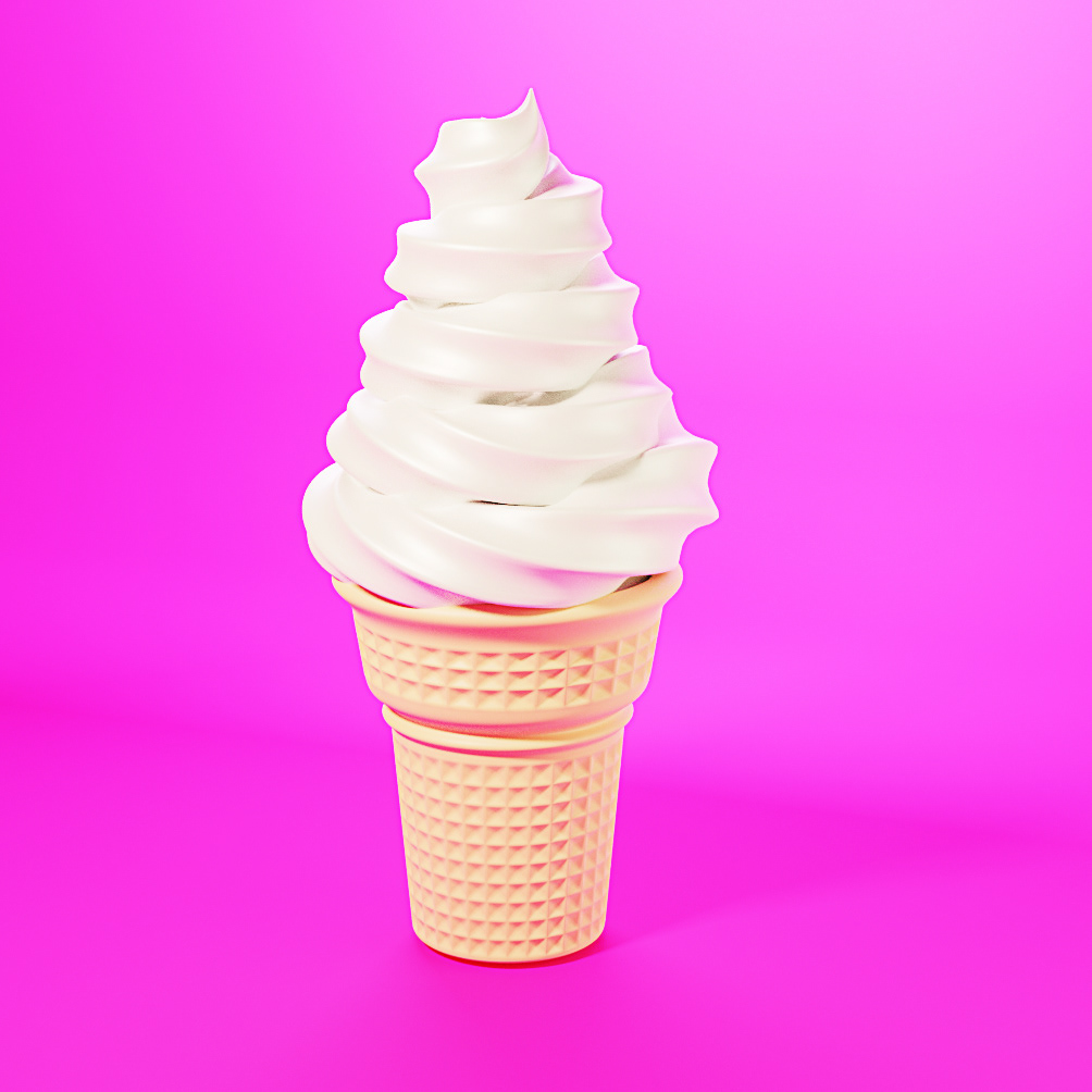 Ilustracja 3D - włoski lód