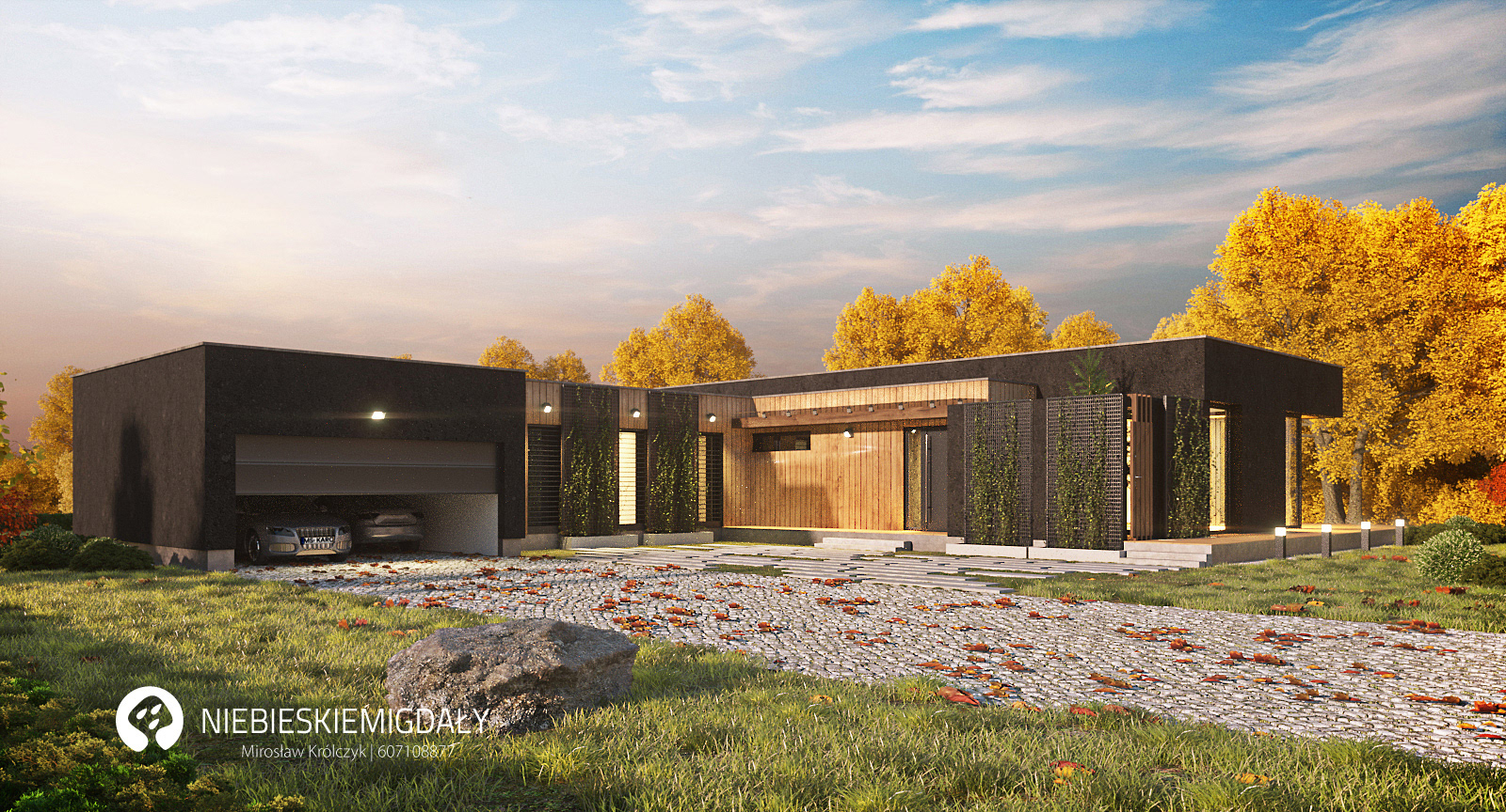 Wizualizacja 3D - exterior - dom jednorodzinny