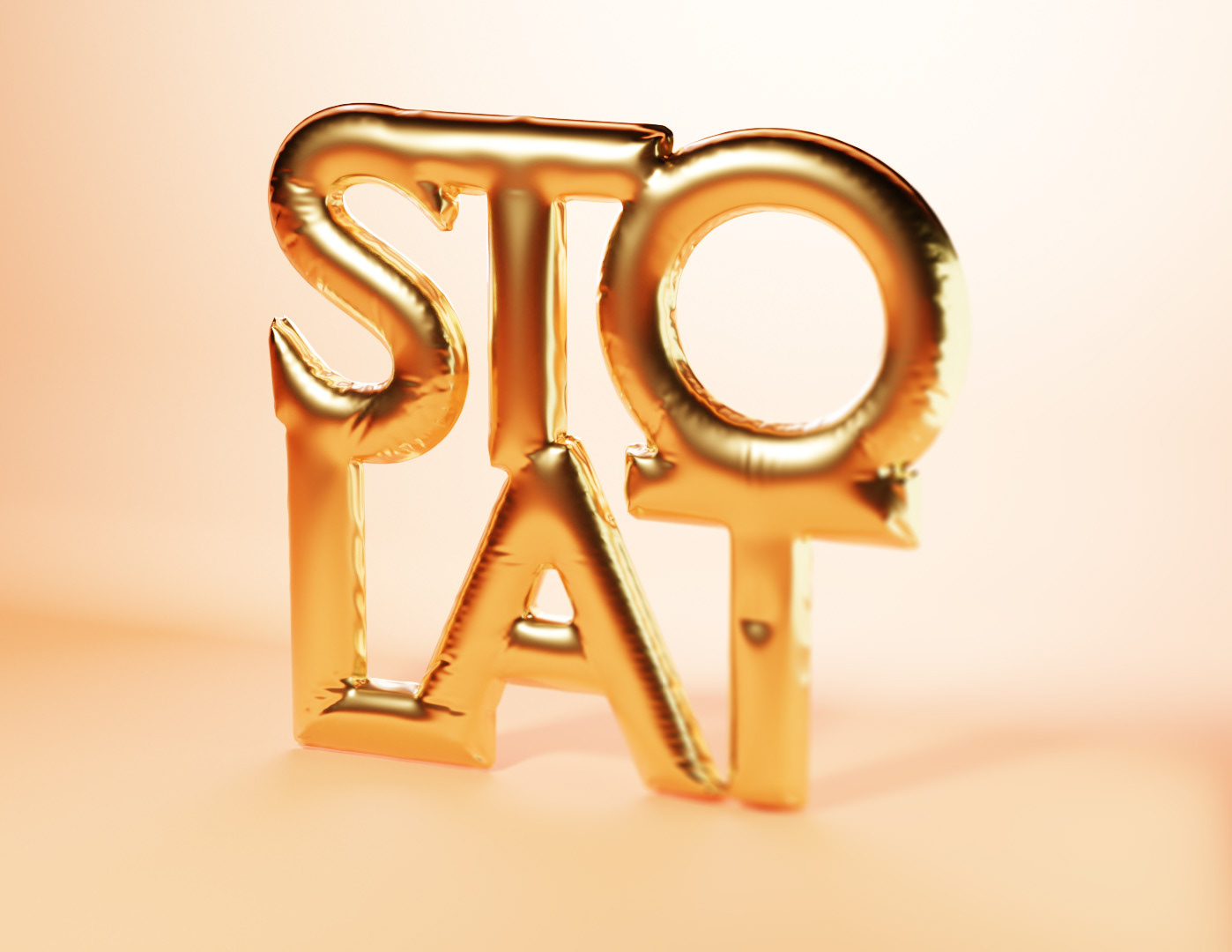 Wizualizacja 3D - balon - sto lat - ilustracja3D