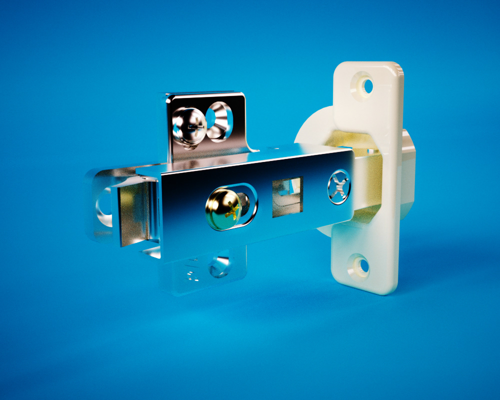 Wizualizacja 3D - zawias meblowy, akcesoria meblowe