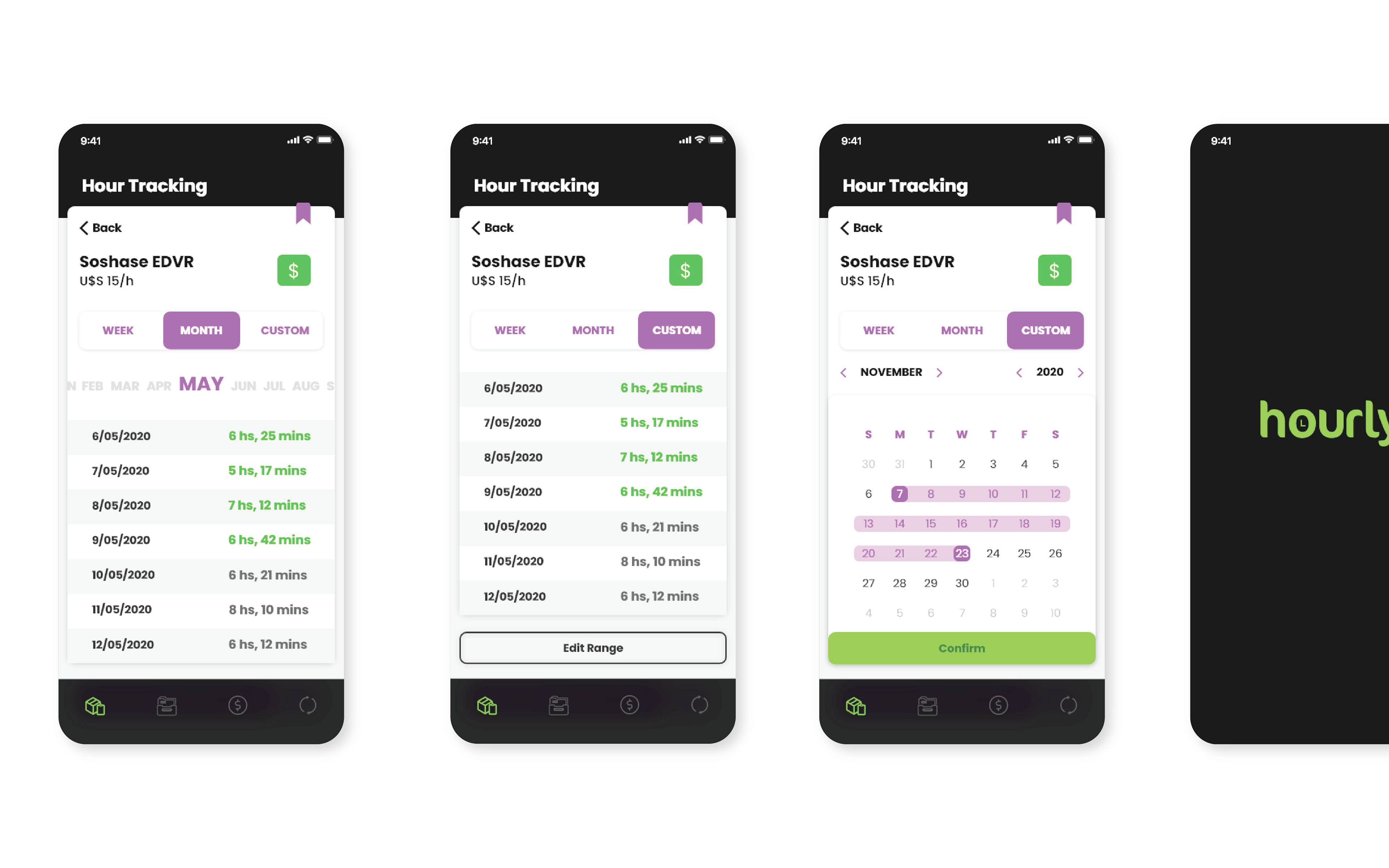 Matt Bisurgi UX UI Designer Hourly Time Management App