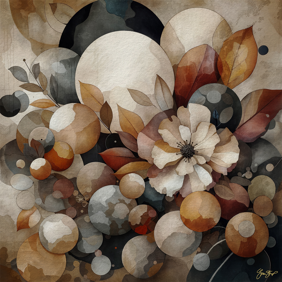Autumns Gold and Red by Gina Startup 