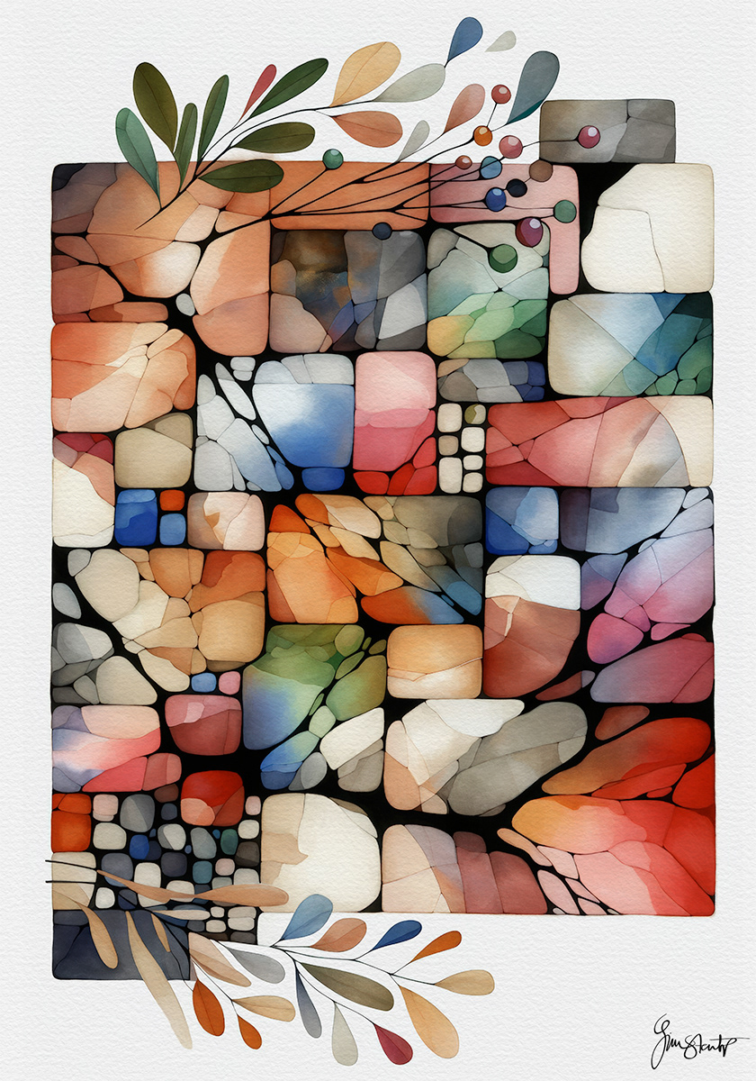 Radiant Rainbow Over a Wall by Gina Startup 