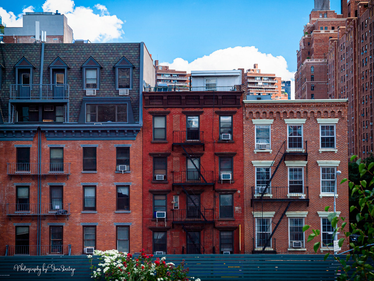 3 Brick Buildings from High Line by Gina Startup 