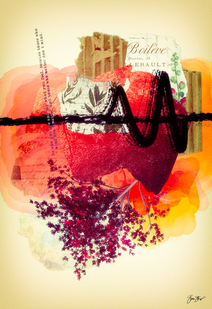 Mixed media collage by