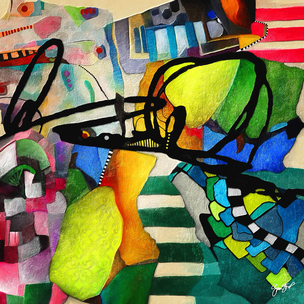 Mixed Media Abstract Art by Gina Startup 