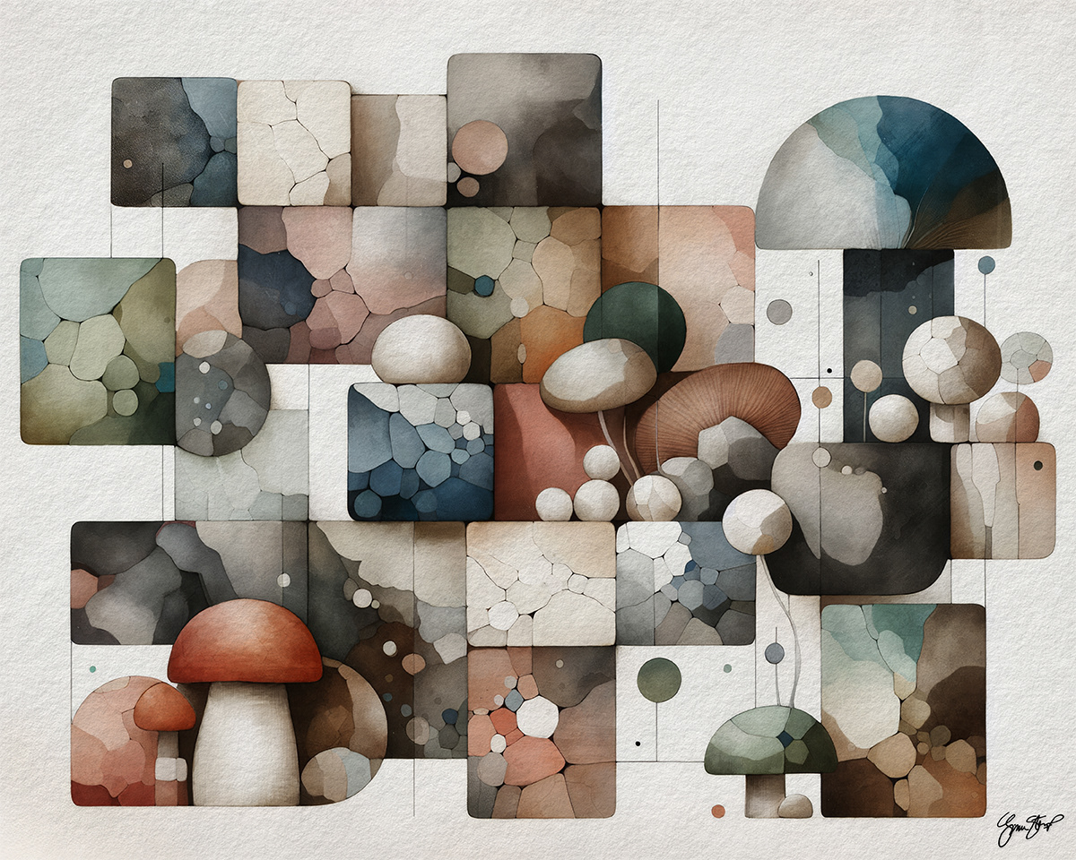 Mushroom Garden by Gina Startup 