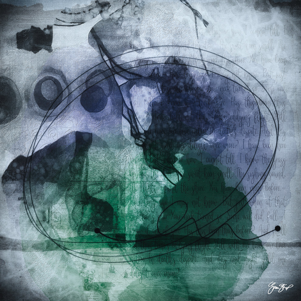 Mixed media collage art by Gina Startup