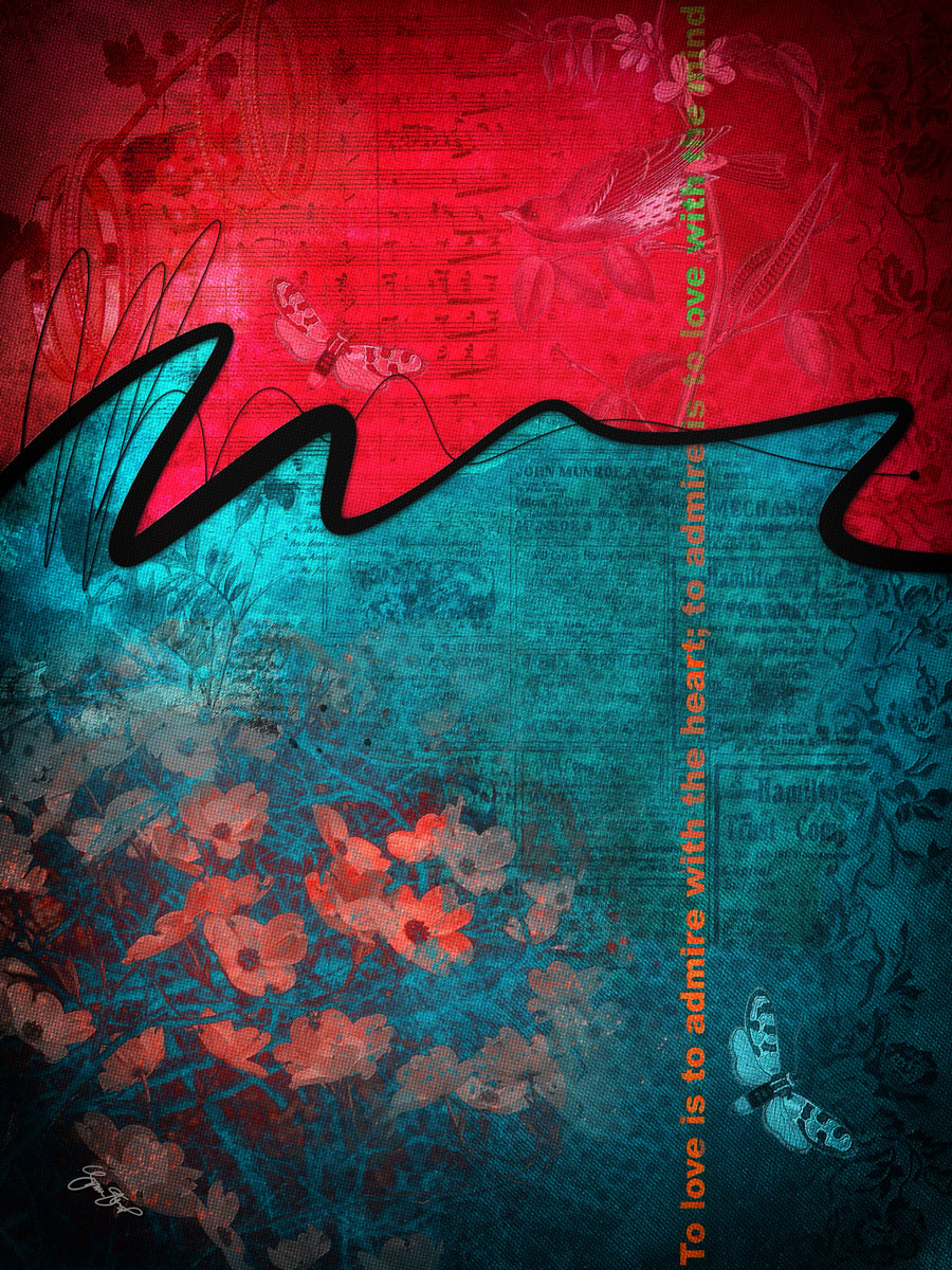 Mixed media collage art by Gina Startup