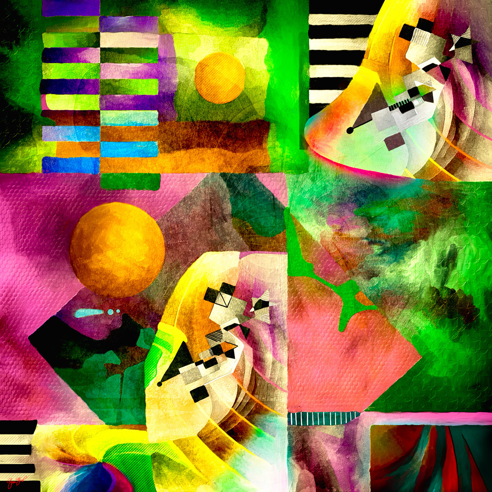 Abstract mixed media art by Gina Startup