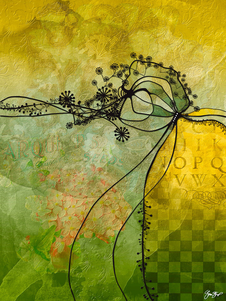 Mixed media collage by Gina Startup