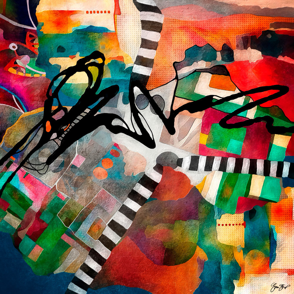 Mixed media Abstract art by Gina Startup