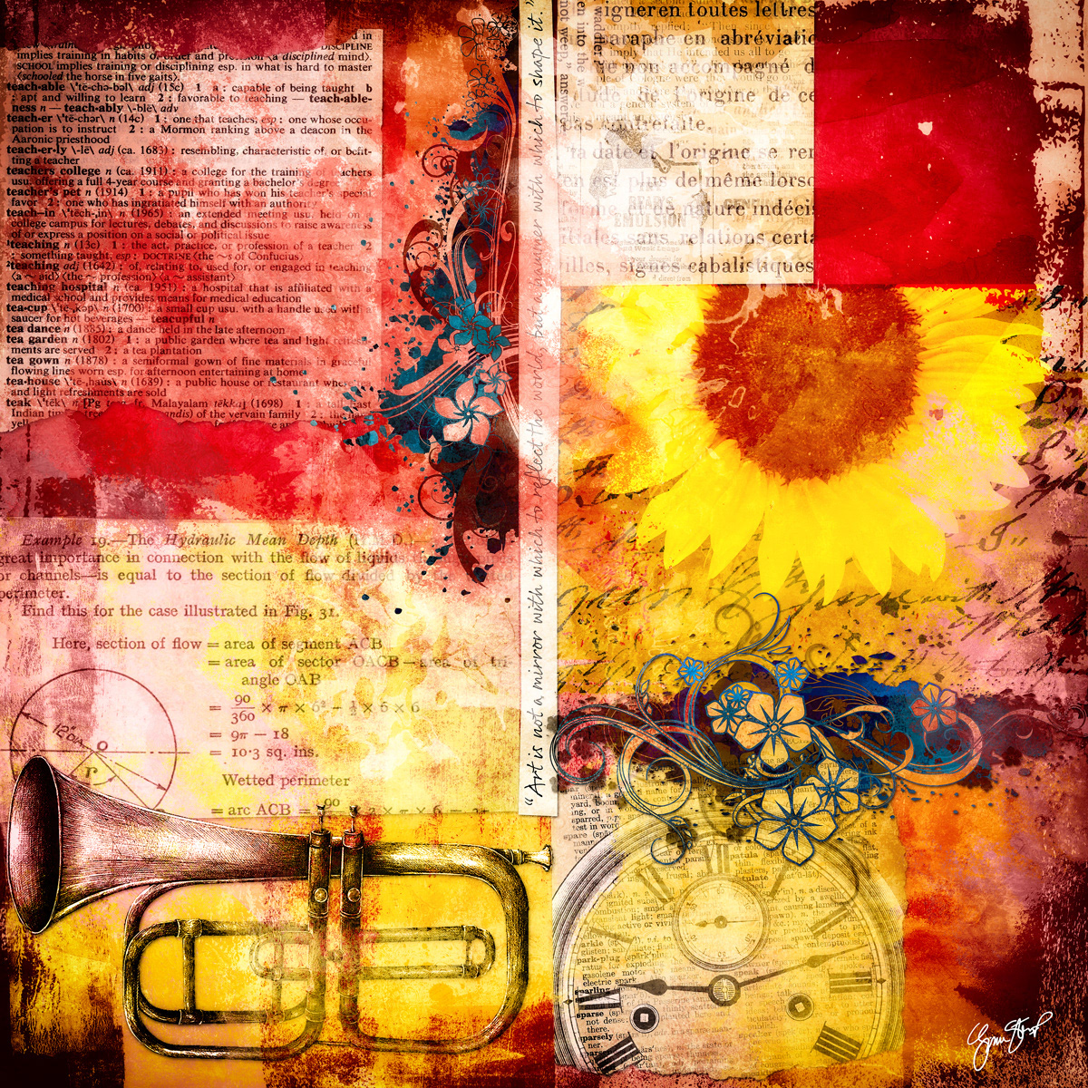 Sunflower, Music & A Watch by Gina Startup