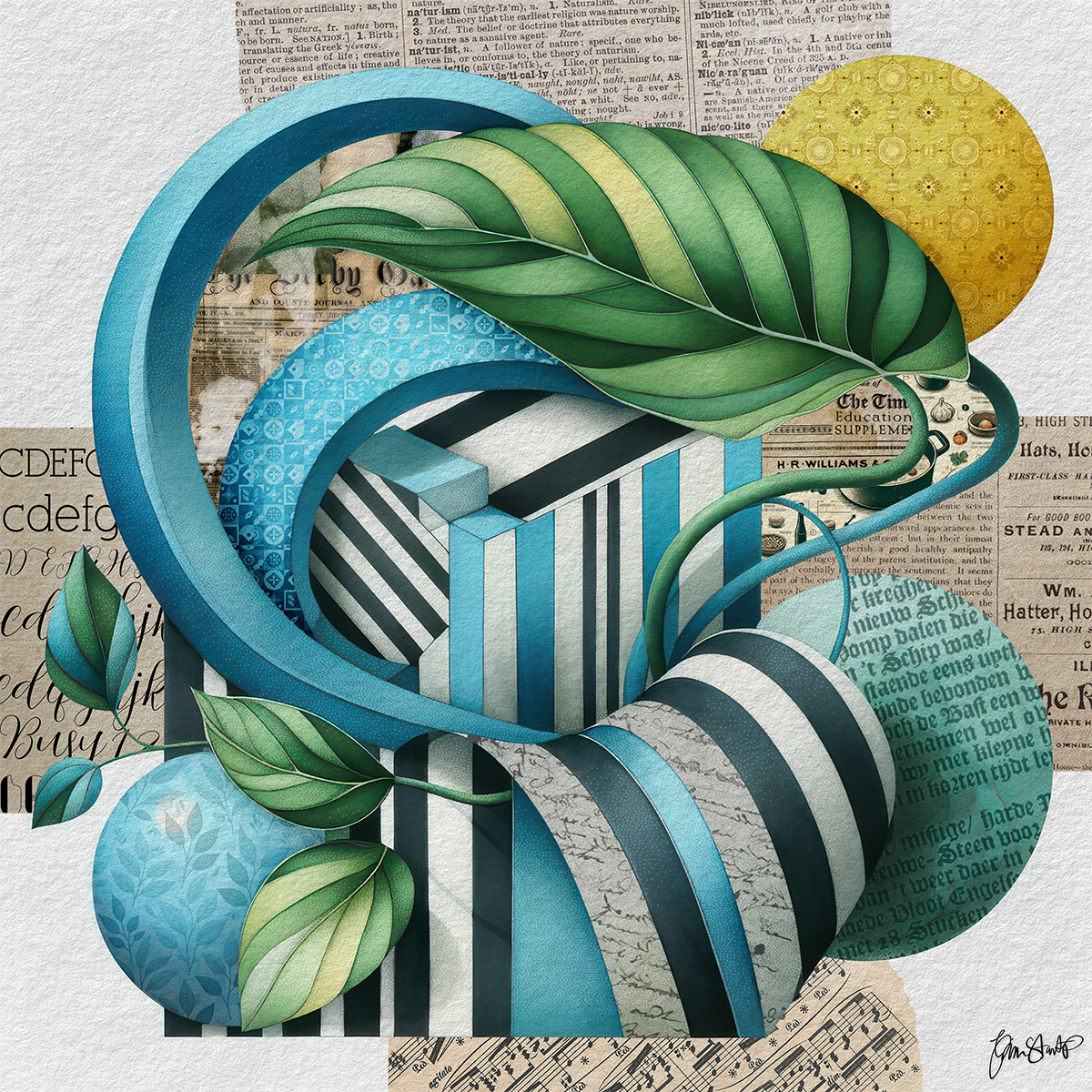 Waves of Sunlit Blue by Gina Startup 