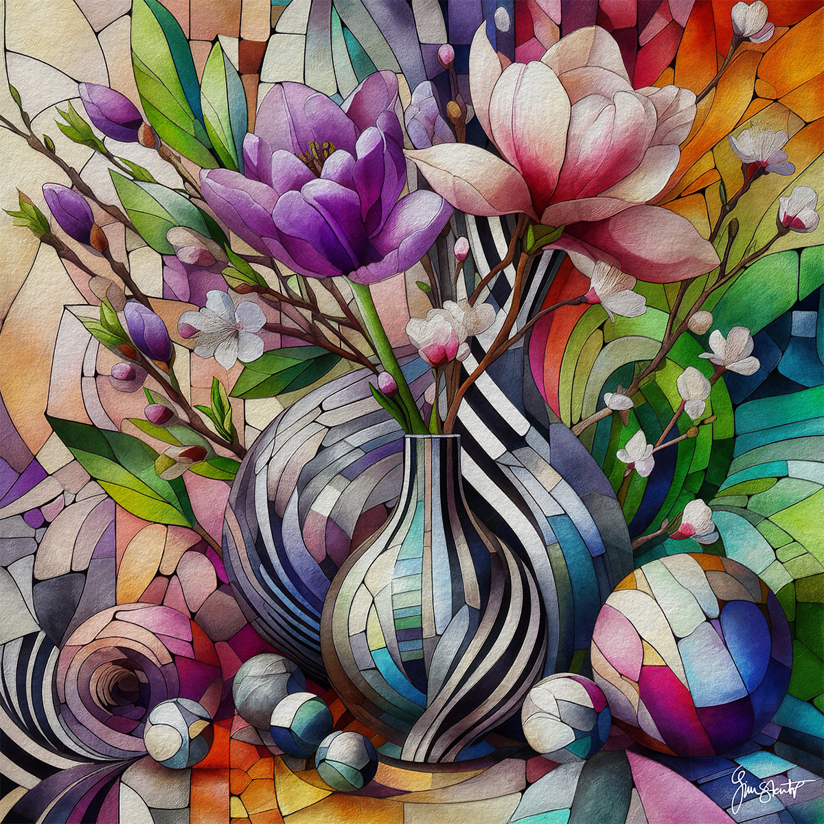 Geometric Whirlwind by Gina Startup