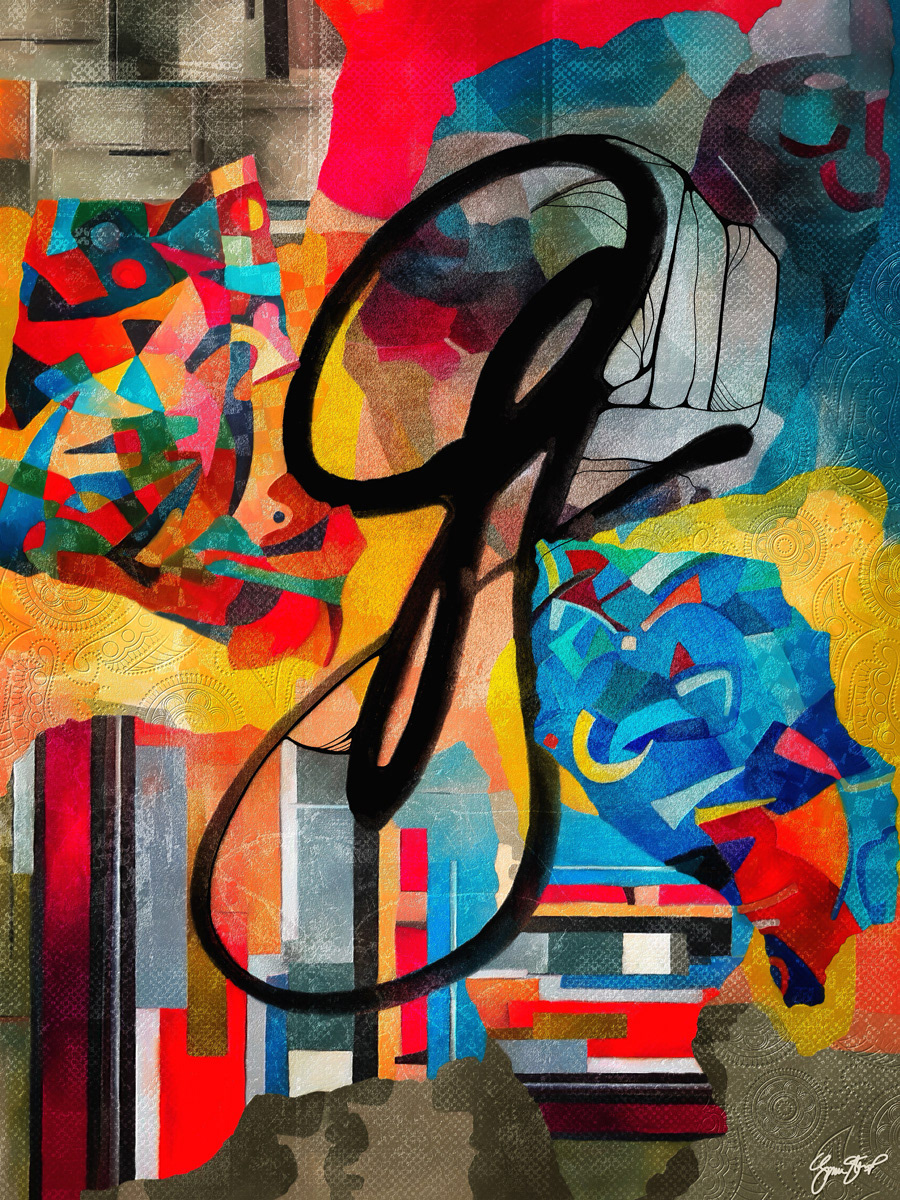 Mixed media Abstract art by Gina Startup 