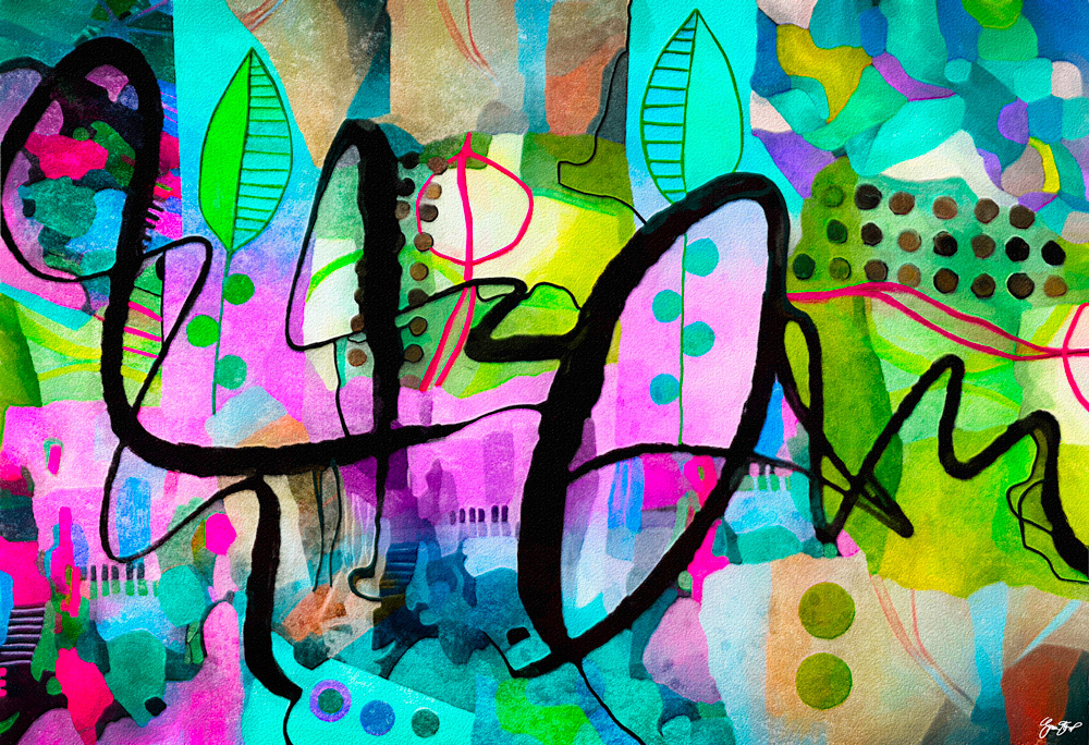 Abstract Mixed Media art by Gina Startup