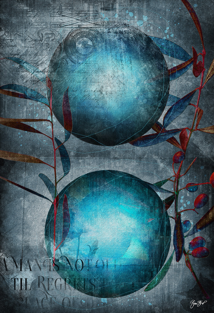 Two Blue Spheres by Gina Startup