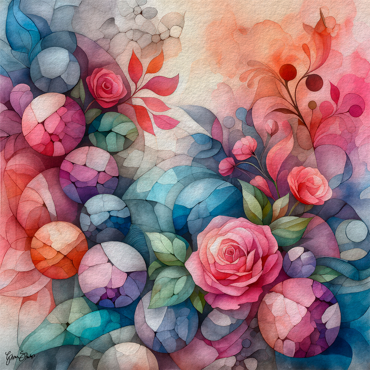 August Roses by Gina Startup 