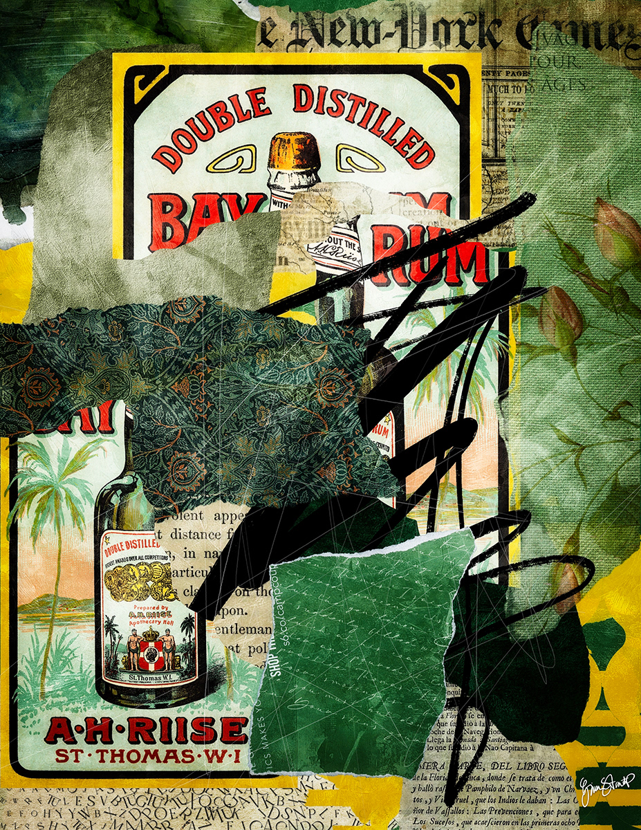 Bay Rum Collage by Gina Startup