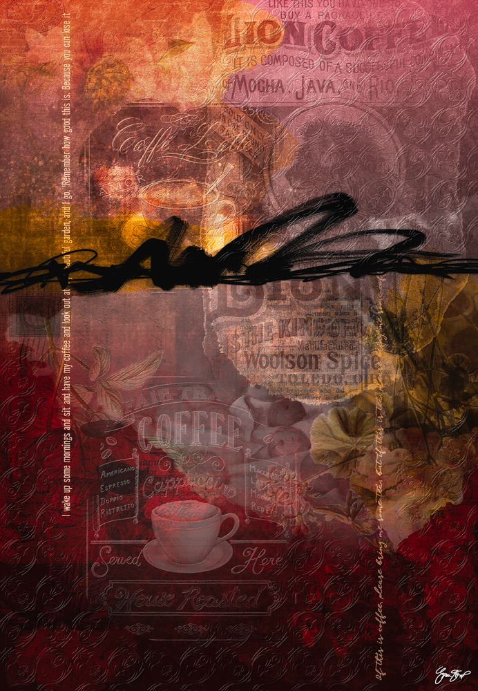 Mixed media collage by Gina Startup